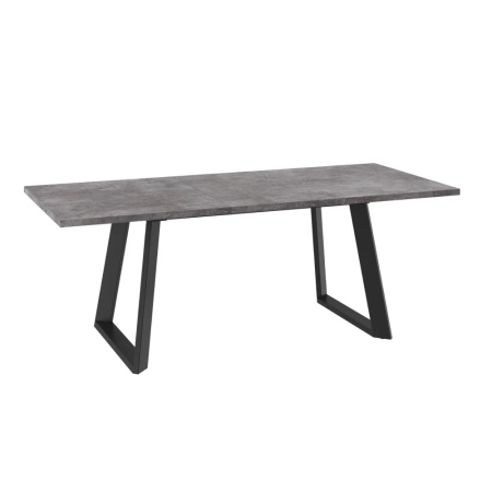 Стол LOFT LUX-160, раздвижной 160(205)х90, ДЫМЧАТАЯ КЕРАМИКА/ЧЕРНЫЙ LOFT 160